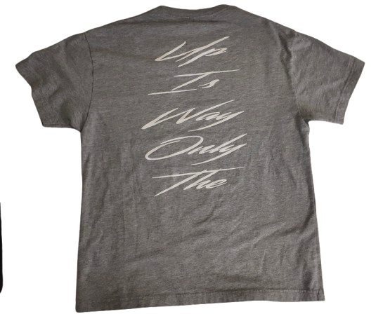 CHAPTER 3 WHITE ON GREY SIGNATURE TEE
