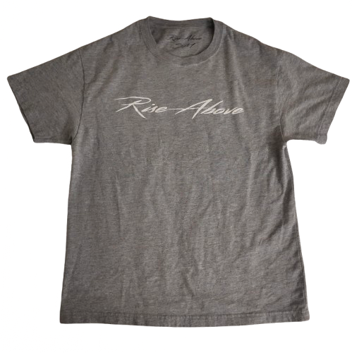 CHAPTER 3 WHITE ON GREY SIGNATURE TEE